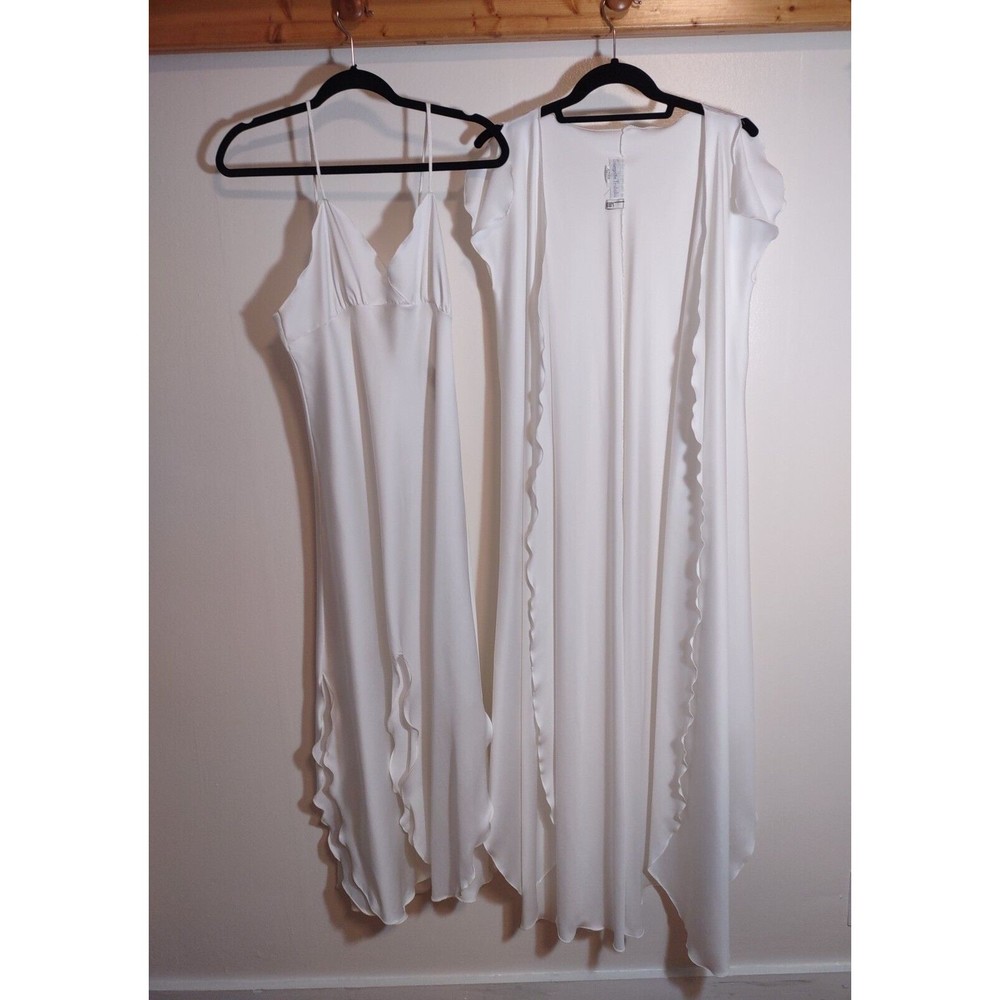 Georgette Trabolsi Women's S White Nightgown Chemise Coverlet Vintage Lingerie